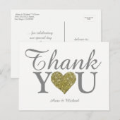 Love & Thank You Leuke bruiloft Briefkaart (Voorkant / Achterkant)