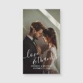 'Love & Thanks' Custom Photo Wedding Favor (Voorkant)
