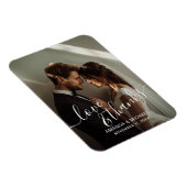 'Love & Thanks' Custom Photo Wedding Favor Magneet (Rechterzijde)