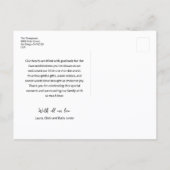 Love & Thanks Dusty blue 1 Baby Photo announcement Briefkaart (Achterkant)