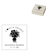 Love & Thanks Quote Wedding Bouquet Silhouette Rubberstempel (Gestempeld)