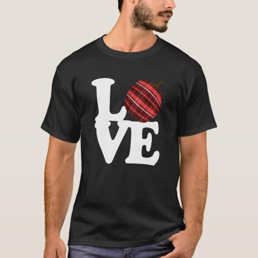 Love Thanksgiving Pumpkin Flannel T-shirt (Voorkant)