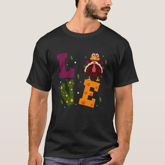 Love Thanksgiving T Shirt (Voorkant)