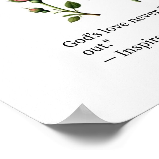 Love that never fails Christian wall art Poster (Hoek)