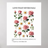 Love that never fails Christian wall art Poster (Voorkant)