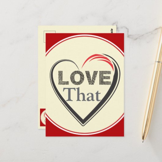 Love That Postcard Briefkaart (Voorkant / Achterkant in situ)