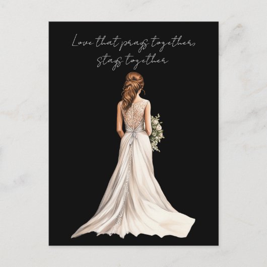 Love that Prays Together Wedding Greeting Card Briefkaart (Voorkant)