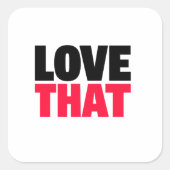Love That Trendy Quote Minimal Rode Zwarte Sticker (Voorkant)