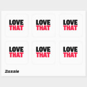 Love That Trendy Quote Minimal Rode Zwarte Sticker (Vel)