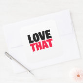 Love That Trendy Quote Minimal Rode Zwarte Sticker (Envelop)
