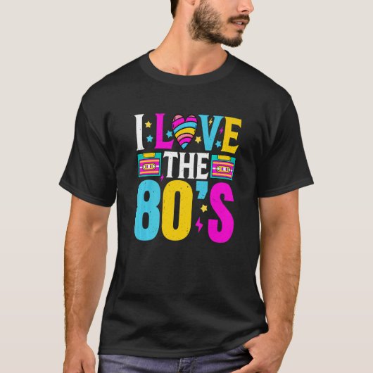 Love The 80s Classic Costume Born In 1980 T-shirt (Voorkant)