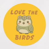 Love the Birds – Whimsical Owl with Flower Crown Labels (Design 2)