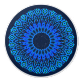 Love the Blues Mandala op Navy Blue Drawer Knob Keramische Knop