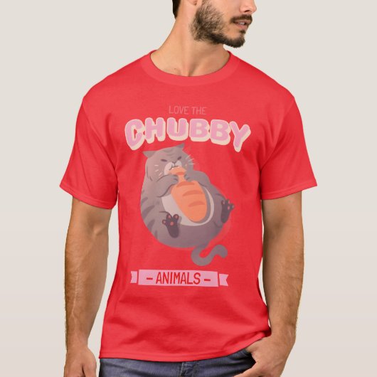 Love the Chubby Animals 15 friends T-shirt (Voorkant)