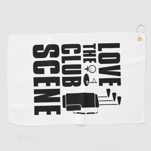 Love the Club Scene Golfhanddoek (Horizontaal)