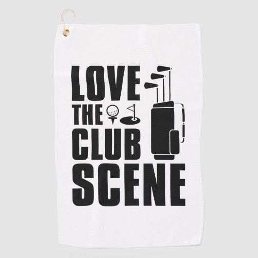 Love the Club Scene Golfhanddoek (Voorkant)