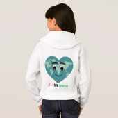 Love The Earth Cute Heart World Hoodie (Achterkant volledig)