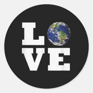 Love The Earth _ Wereldliefde Milieubescherming Ronde Sticker