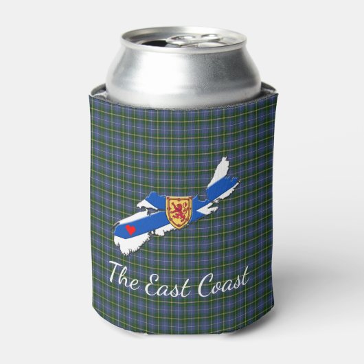 Love The East Coast Heart N.S.tartan koelbox Blikjeskoeler (Blikje Voorkant)