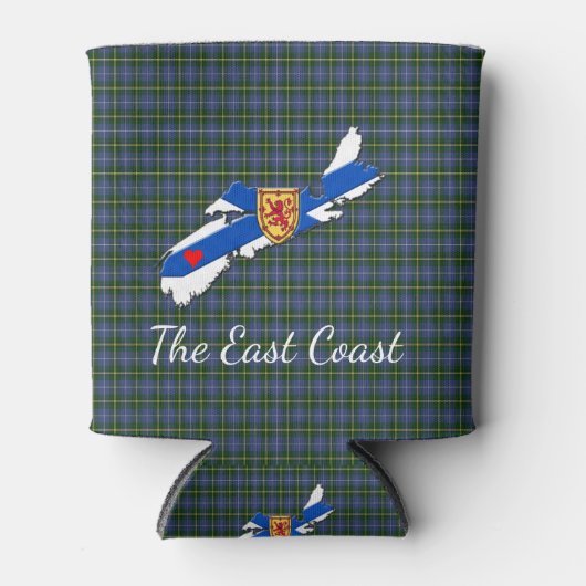 Love The East Coast Heart N.S.tartan koelbox Blikjeskoeler (Voorkant)