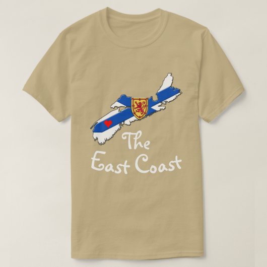 Love the East Coast Heart Nova Scotia shirt (Design voorkant)