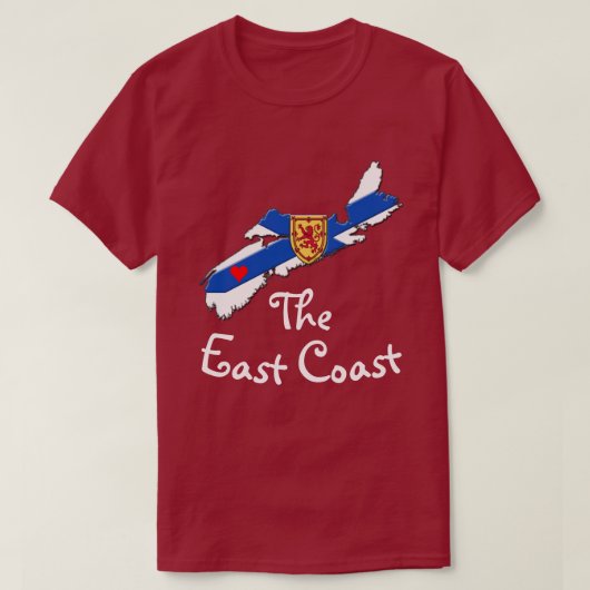 Love the East Coast Heart Nova Scotia shirt (Design voorkant)