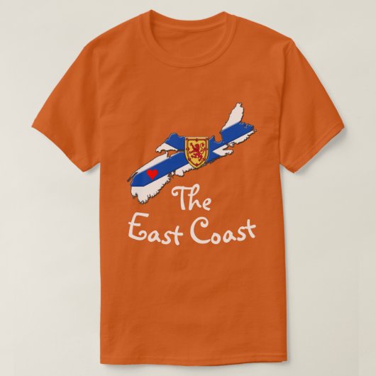 Love the East Coast Heart Nova Scotia shirt (Design voorkant)