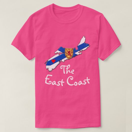 Love the East Coast Heart Nova Scotia shirt (Design voorkant)