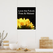 " Love the Future - Free Ai Weiwei" Grote Posters (Keuken)
