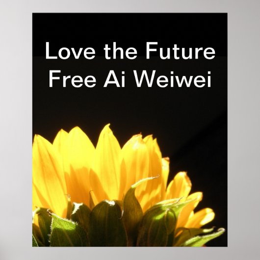 " Love the Future - Free Ai Weiwei" Grote Posters (Voorkant)