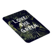 Love the Green: Donkergroene varenbladeren botanis Magneet (Rechterzijde)