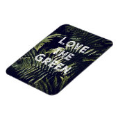 Love the Green: Donkergroene varenbladeren botanis Magneet (Linkerzijde)