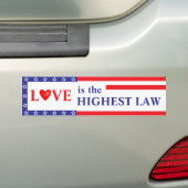 Love: the Highest Law Bumper Sticker (Op auto)