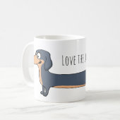 Love the Long Dog - Dachshund Mok (Voorkant links)