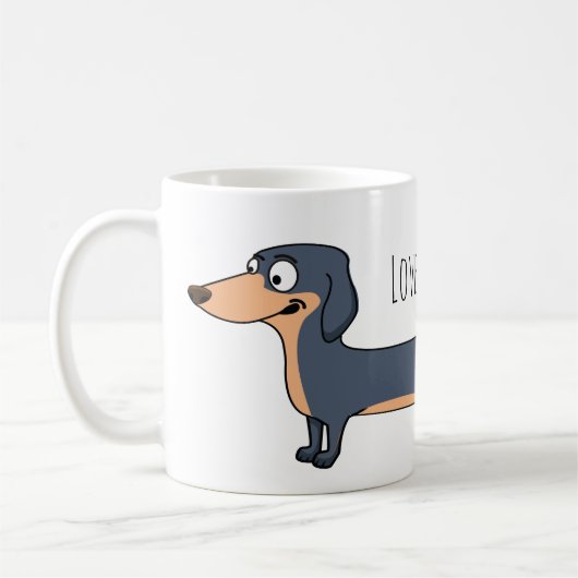 Love the Long Dog - Dachshund Mok (Links)