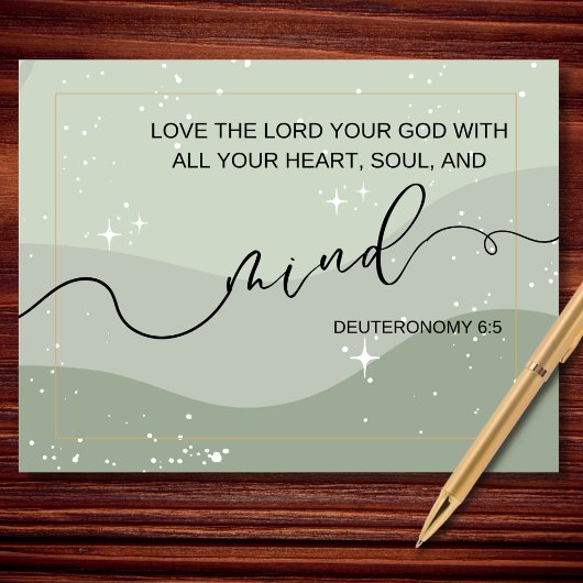 Love the Lord Deuteronomy 6 5 Christian Faith Briefkaart