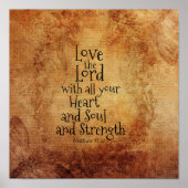 "Love the Lord" Scripture Matthew 22, Poster (Voorkant)