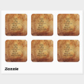 "Love the Lord" Scripture Matthew 22, Vierkante Sticker (Vel)