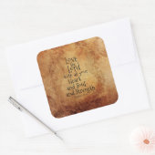 "Love the Lord" Scripture Matthew 22, Vierkante Sticker (Envelop)