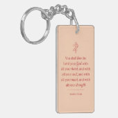 Love the Lord Your God Christian Sleutelhanger (Voorkant Links)