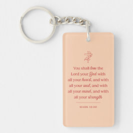 Love the Lord Your God Christian Sleutelhanger