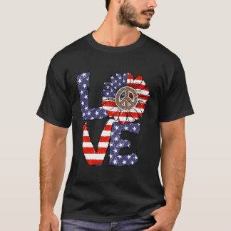 Love the Red White and Blue 4 juli Amerikaanse vla T-shirt