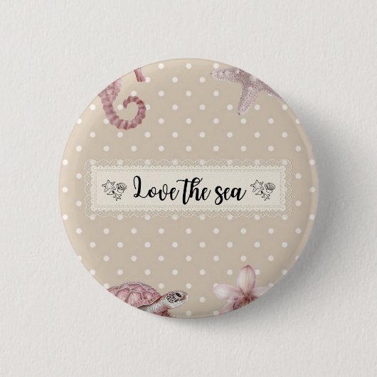 Love the Sea Ronde Button 5,7 Cm (Voorkant)