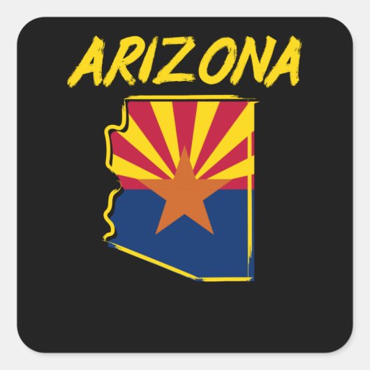 Love The State of Arizona Vierkante Sticker (Voorkant)