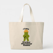 Love the Worker Placement Board Games Gezegde Grote Tote Bag (Achterkant)