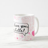 Love themed coffee mug with hearts koffiemok (Voorkant rechts)