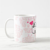 Love themed coffee mug with hearts koffiemok (Links)
