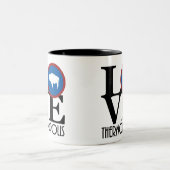 LOVE Thermapolis 11oz Tweekleurige Koffiemok (Center)