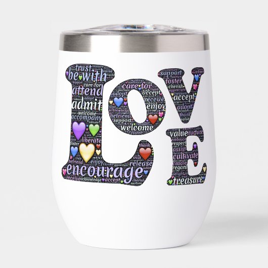 LOVE thermische getumbler (Voorkant)