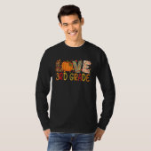Love Third Grade Happy Fall Thanksgiving Women 3rd T-shirt (Voorkant volledig)